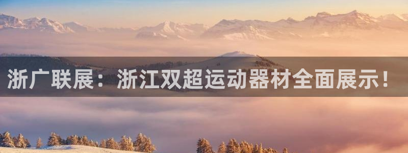 球客岛官方正版app集团官网网址：浙广联展：浙江双超运动器材